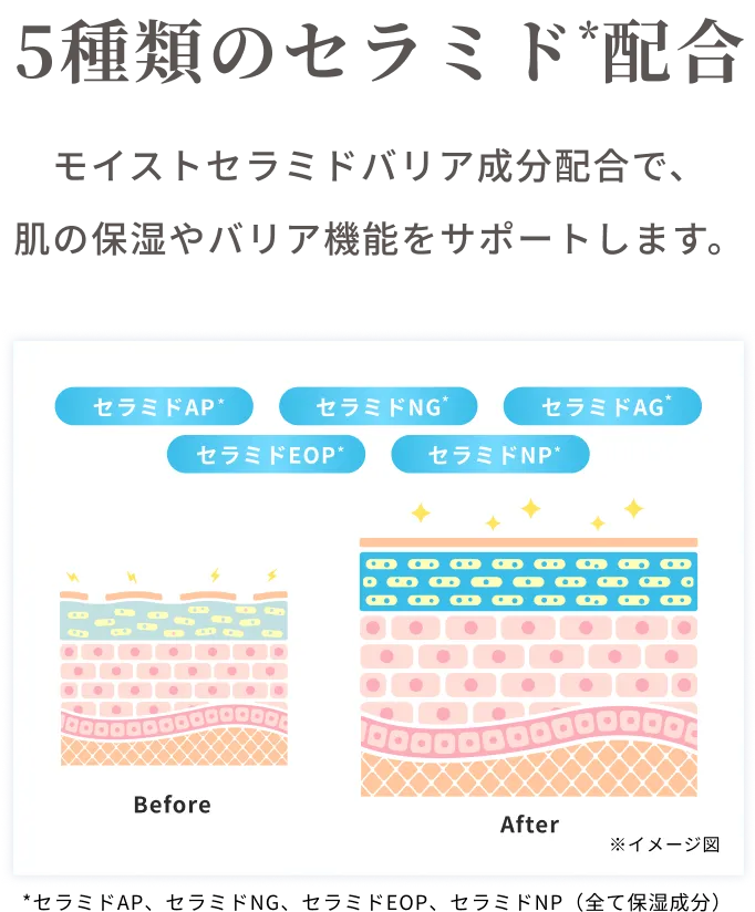 5種のセラミド配合