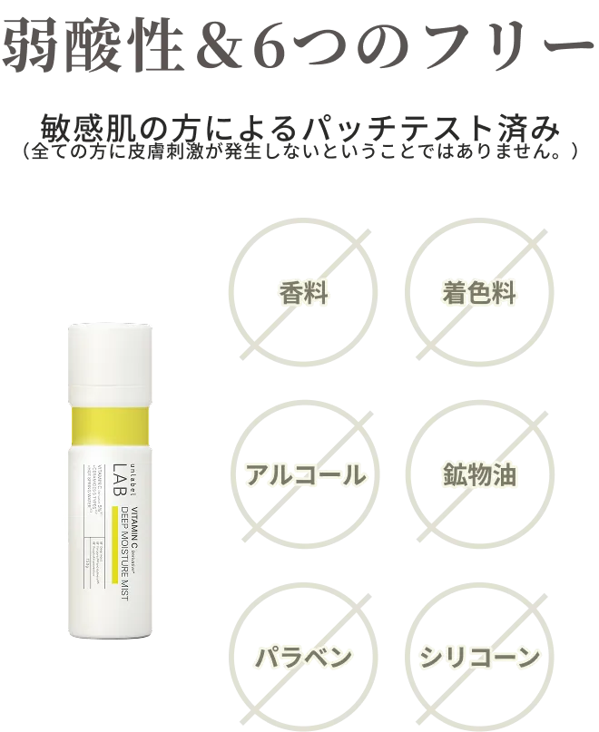 弱酸性&6つのフリー